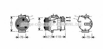 AVA QUALITY COOLING ftk384 -  Компрессор, кондиционер
